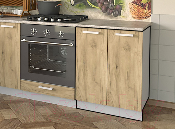 Изображение товара Шкаф-стол кухонный Интерлиния Компо НШ60р-2дв (дуб золотой)