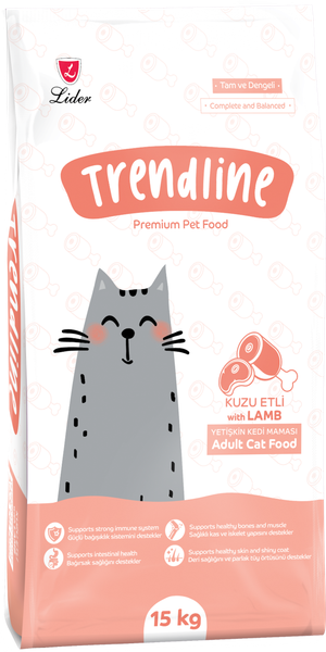 Изображение товара Сухой корм для кошек Trendline с ягненком и рисом (15кг)