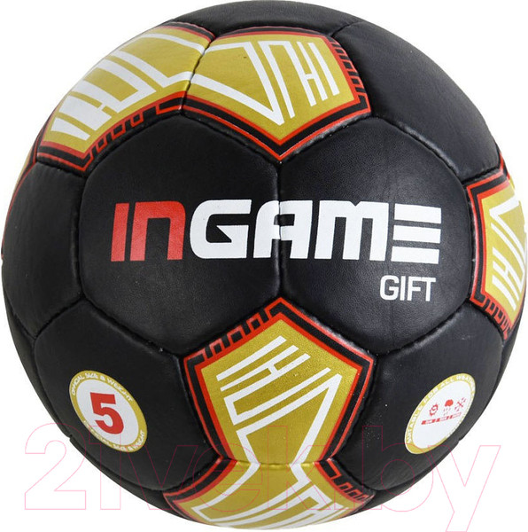 Изображение товара Футбольный мяч Ingame Gift №5 2020 (черный/красный/золотой)