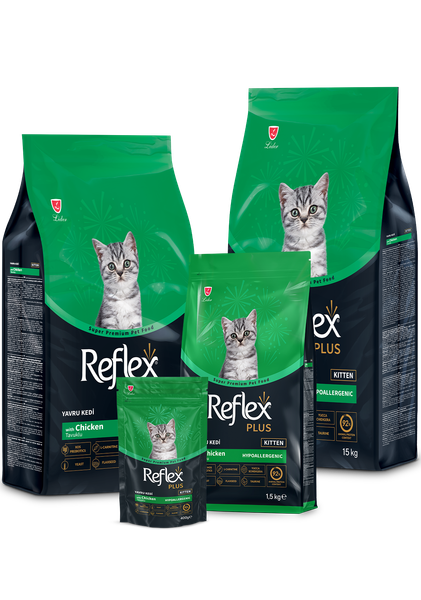 Изображение товара Сухой корм для кошек Reflex Plus для котят с курицей (1.5кг)