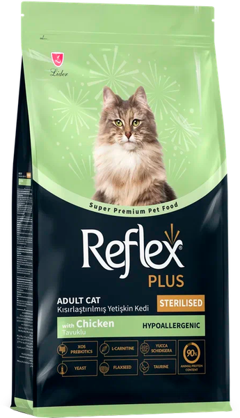 Изображение товара Сухой корм для кошек Reflex Plus Cat Sterilised с курицей (15кг)