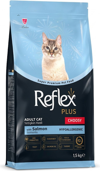 Изображение товара Сухой корм для кошек Reflex Plus для привередливых кошек с лососем (1.5кг)