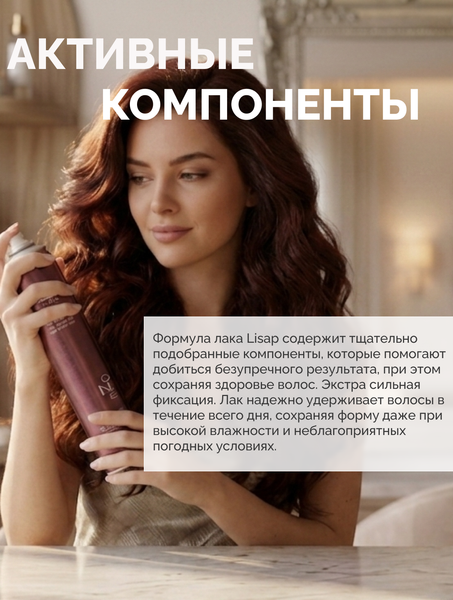 Изображение товара Лак для укладки волос Lisap Lisynet One экстра сильной фиксации (500мл)