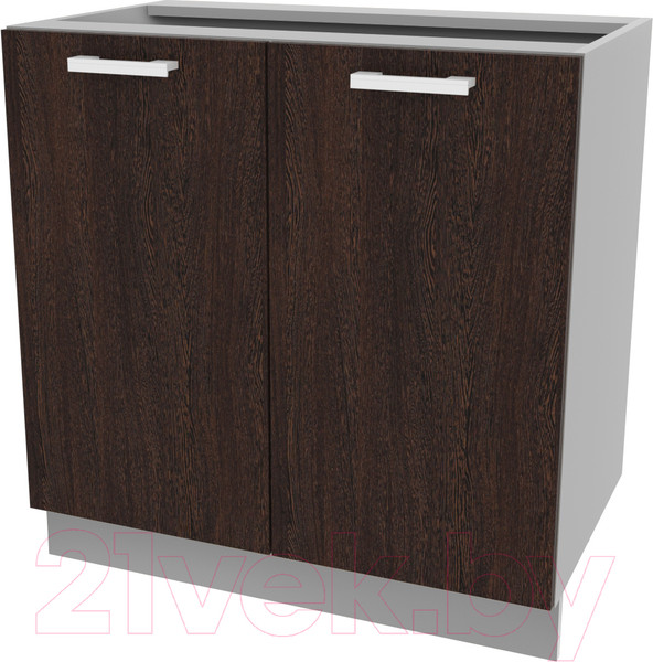 Изображение товара Шкаф-стол кухонный Интерлиния Компо НШ80р-2дв (дуб венге)