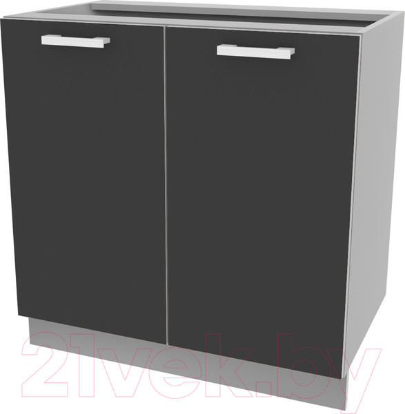 Изображение товара Шкаф-стол кухонный Интерлиния Компо НШ80р-2дв (антрацит)