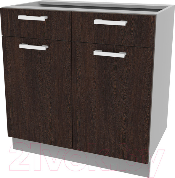 Изображение товара Шкаф-стол кухонный Интерлиния Компо НШ80рш2 (дуб венге)