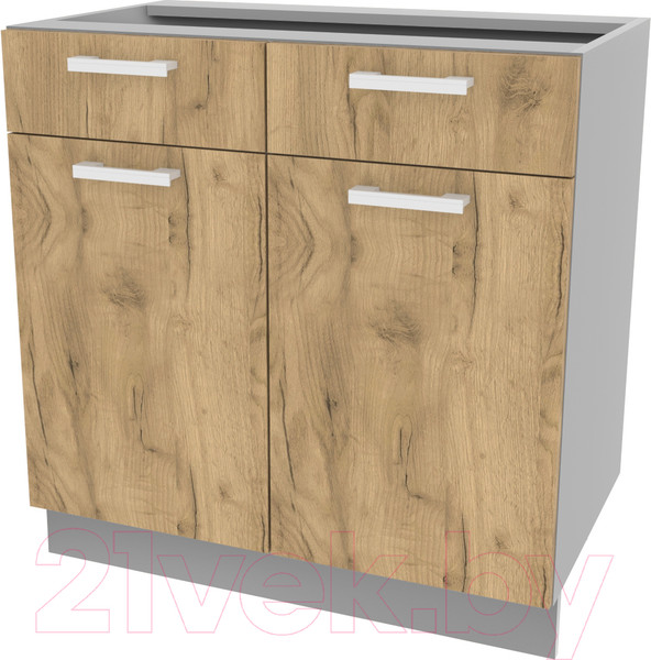 Изображение товара Шкаф-стол кухонный Интерлиния Компо НШ80рш2 (дуб золотой)