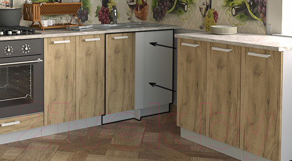 Изображение товара Шкаф под мойку Интерлиния Компо НШ88-М.П (дуб золотой)