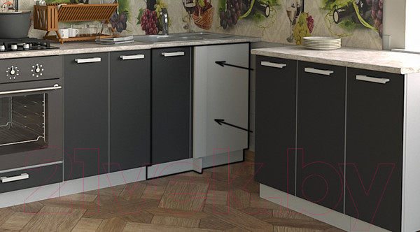 Изображение товара Шкаф под мойку Интерлиния Компо НШ88-М.П (антрацит)