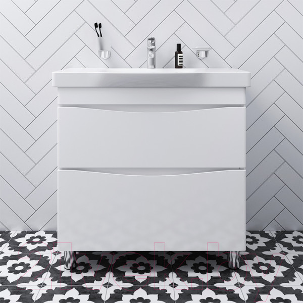 Изображение товара Тумба с умывальником AM.PM Like M80FSX0802WG + M80WCC0802WG