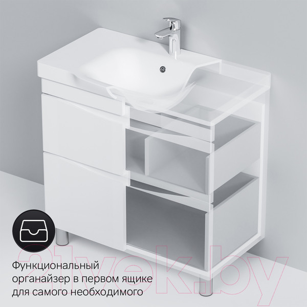 Изображение товара Тумба с умывальником AM.PM Like M80FSX0802WG + M80WCC0802WG