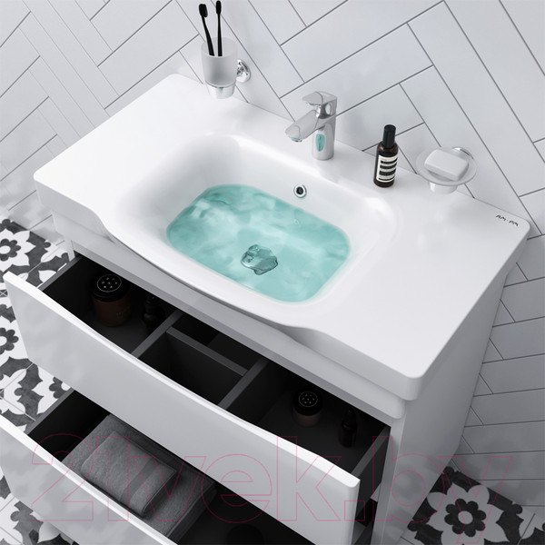 Изображение товара Тумба с умывальником AM.PM Like M80FSX0802WG + M80WCC0802WG