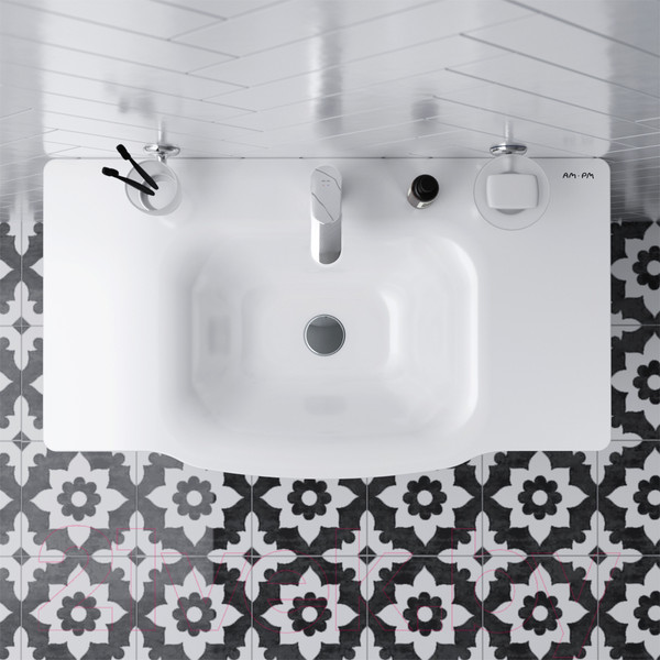 Изображение товара Тумба с умывальником AM.PM Like M80FSX0802WG + M80WCC0802WG