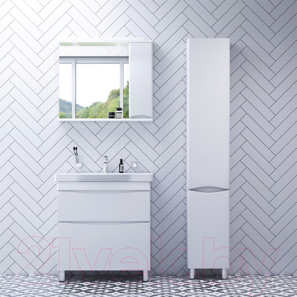 Изображение товара Тумба с умывальником AM.PM Like M80FSX0802WG + M80WCC0802WG