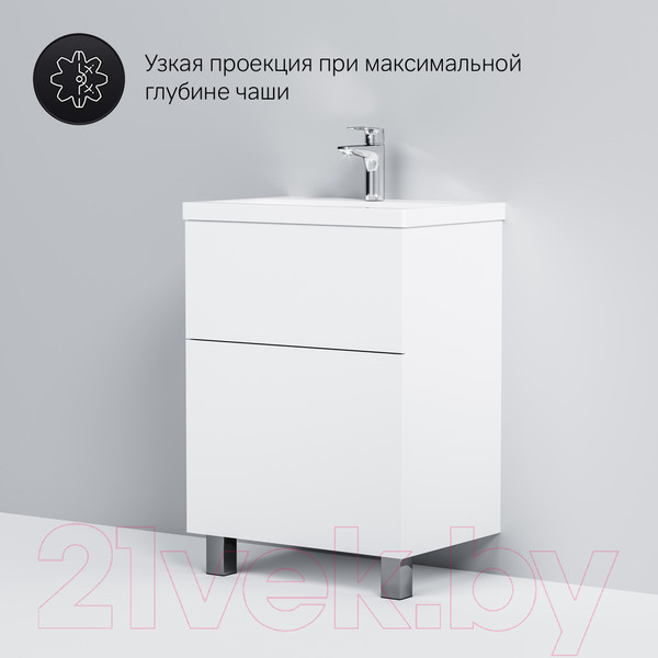 Изображение товара Тумба с умывальником AM.PM Gem M90-FSX0602-WC0602WG