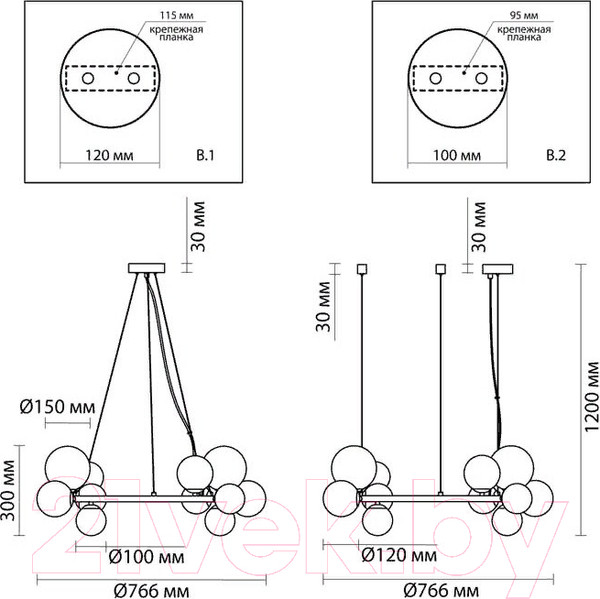 Изображение товара Люстра Odeon Light Tovi 4818/14