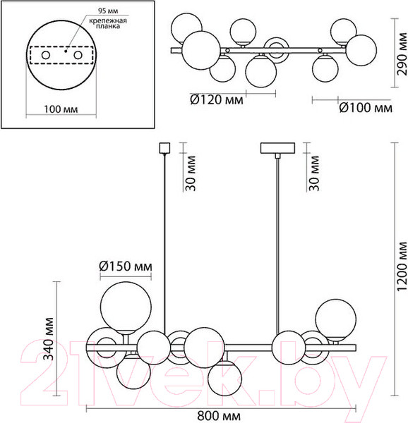 Изображение товара Люстра Odeon Light Tovi 4818/10
