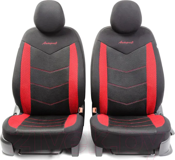 Изображение товара Комплект чехлов для сидений Autoprofi Aeroboost AER-1102 BK/RD
