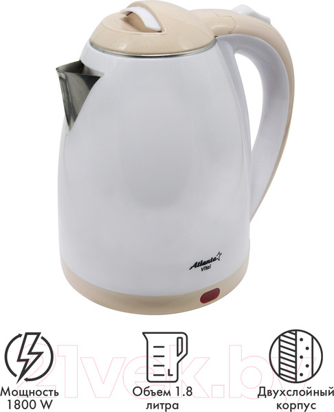 Изображение товара Электрочайник Atlanta ATH-2437 (белый)
