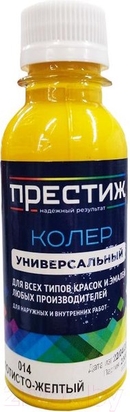 Изображение товара Колеровочная паста ПРЕСТИЖ №014 (100мл, золотисто-желтый)