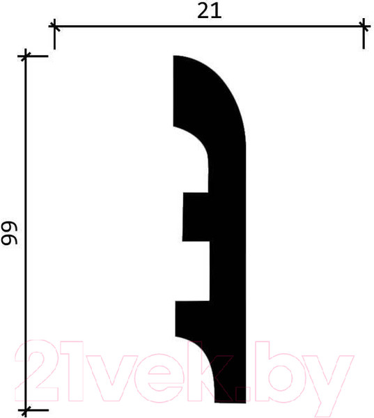 Изображение товара Плинтус Decor-Dizayn DD41 (99x21x2000)