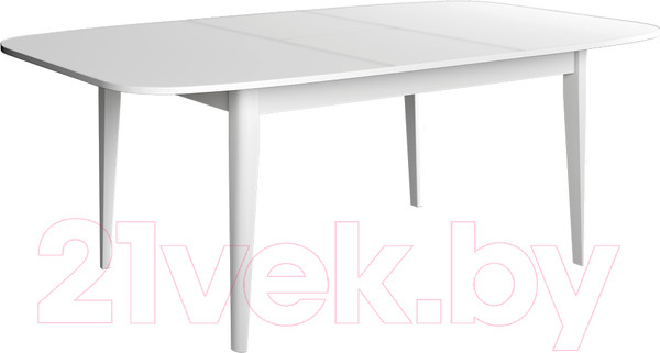 Изображение товара Обеденный стол Васанти Плюс Партнер ПС-21 120-160x80 М (белый матовый/белый)
