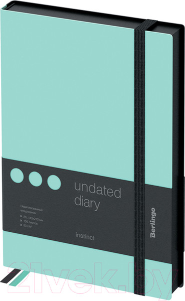 Изображение товара Ежедневник Berlingo Instinct UD0 91502 (136л, черный/мятный)