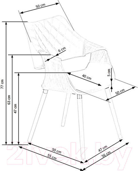 Изображение товара Стул Halmar K396 (орех/черный)