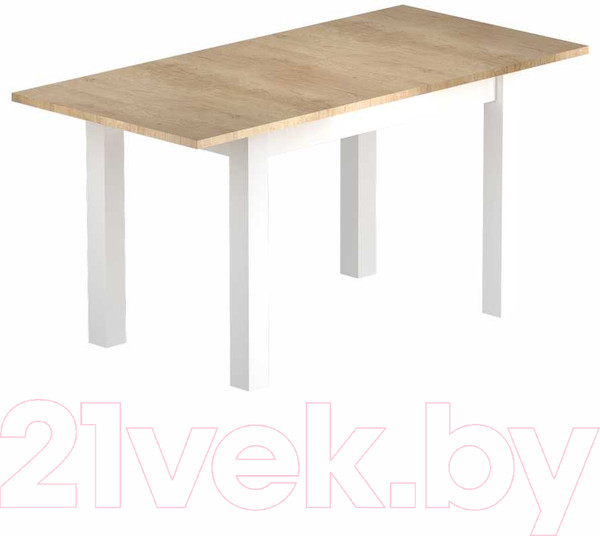 Изображение товара Обеденный стол Васанти Плюс Васанти-Д ВД-09 (дуб небраска натуральный/белый)