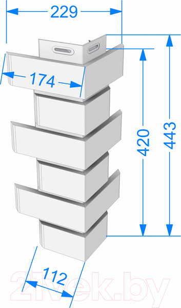 Изображение товара Угол для фасадной панели Docke Premium Flemish PFFW-1270 (кофейный)