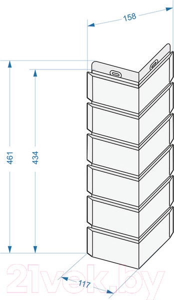 Изображение товара Угол для фасадной панели Docke Burg (льняной)