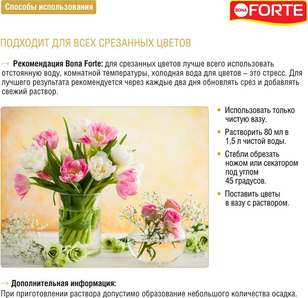 Изображение товара Удобрение Bona Forte Средство жидкое для срезанных цветов BF24010021 (285мл)