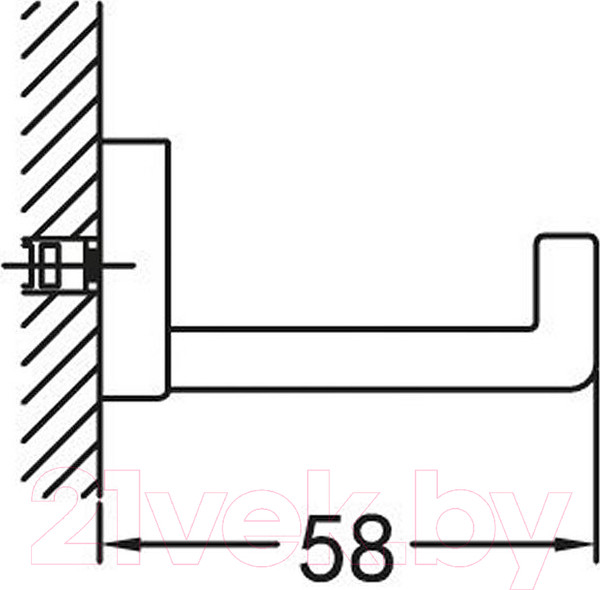 Изображение товара Крючок для ванной Cezares Maxima CZR-F-8922