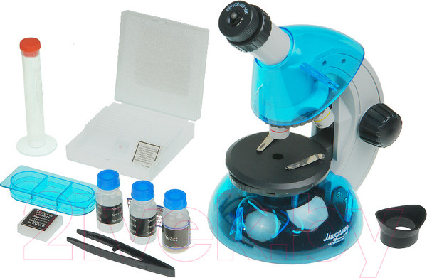 Изображение товара Микроскоп оптический Микромед Атом 40x-640x / 27388 (лазурь)