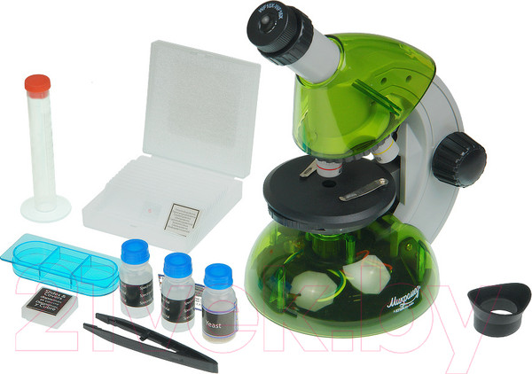 Изображение товара Микроскоп оптический Микромед Атом 40x-640x / 27385 (лайм)