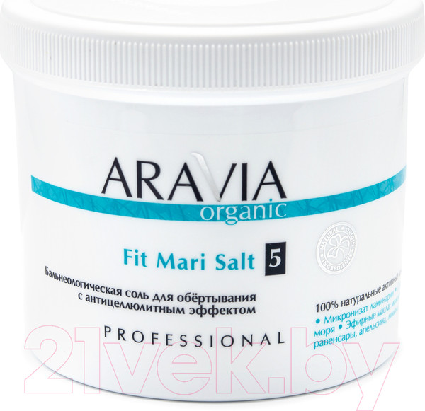 Изображение товара Средство для обертывания Aravia Organic Fit Mari Salt соль с антицеллюлитным эффектом (730г)