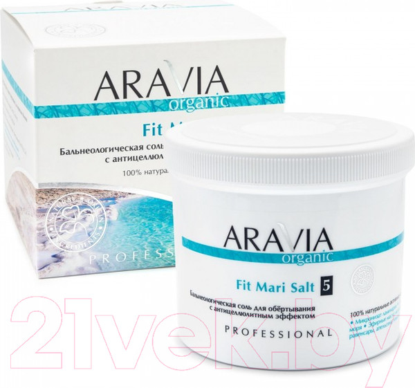 Изображение товара Средство для обертывания Aravia Organic Fit Mari Salt соль с антицеллюлитным эффектом (730г)