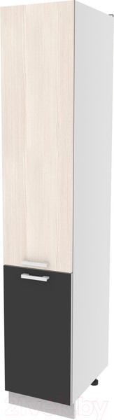 Изображение товара Шкаф-пенал кухонный Интерлиния Компо НШП-№2-2145 (атрацит/вудлайн кремовый)