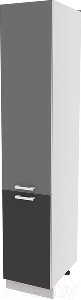 Изображение товара Шкаф-пенал кухонный Интерлиния Компо НШП-№2-2145 (антрацит/серебро)