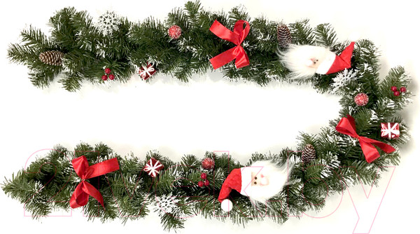 Изображение товара Гирлянда еловая Merry Bear E22-180-HB1 (1.8м, с шишками)