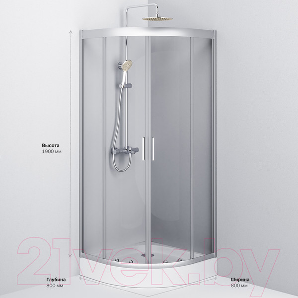Изображение товара Душевой уголок AM.PM Gem W90G-401-080WT