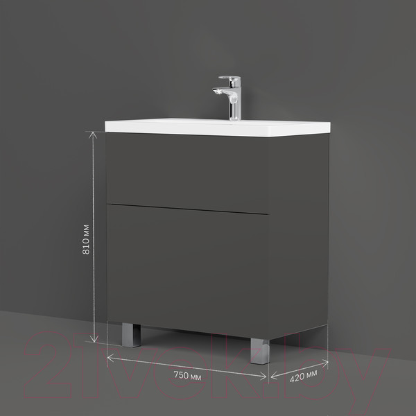 Изображение товара Тумба под умывальник AM.PM Gem M90FSX07522GM32