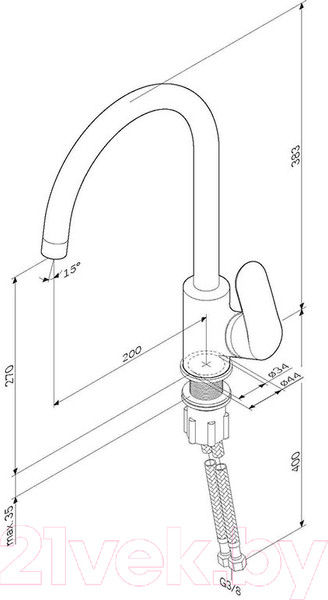Изображение товара Смеситель AM.PM Like F8007100