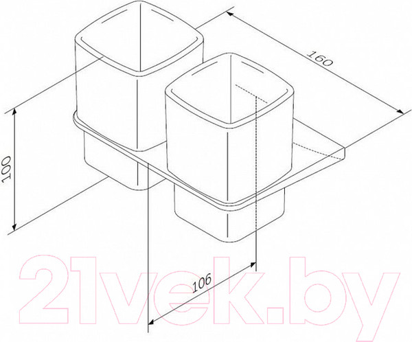 Изображение товара Набор стаканов для зубной щетки и пасты AM.PM Inspire 2.0 / A50A343400