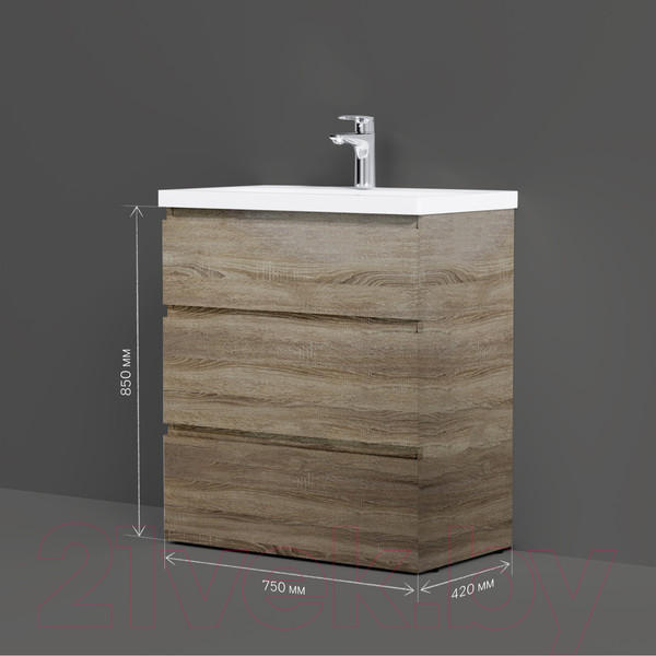 Изображение товара Тумба под умывальник AM.PM Gem S M91FSX0752OF