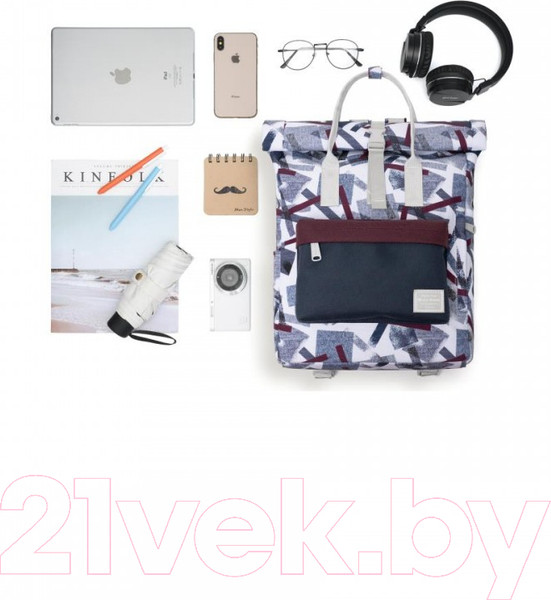 Изображение товара Рюкзак MAH MR19C1812B01 14" (серый/белый/темно-синий)