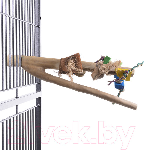 Изображение товара Жердочка для птиц Happy Bird Ветвь кофейная с игрушками, L / H71052