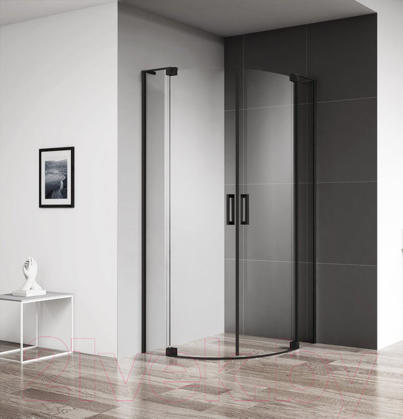 Изображение товара Душевой уголок Cezares SLIDER-R-2-90/100-C-NERO