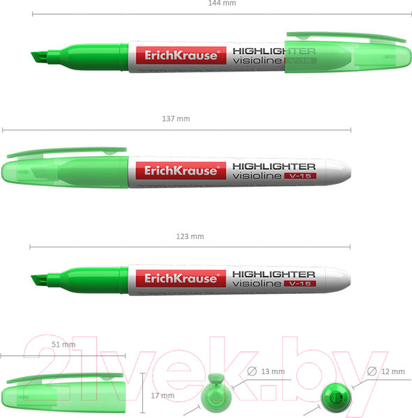 Изображение товара Текстовыделитель Erich Krause Visioline V-15 / 30972