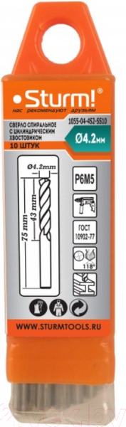 Изображение товара Набор сверл Sturm! 1055-04-4S2-SS10